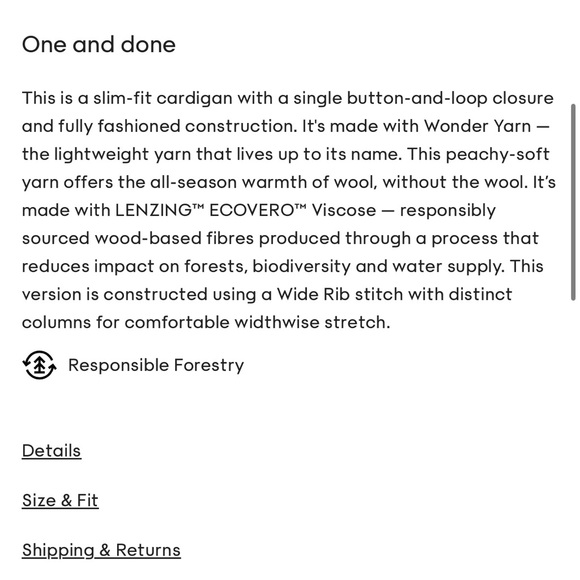 Aritzia Wilfred ‘Corelli’ Ribbed Cardigan - Picture 7 of 9